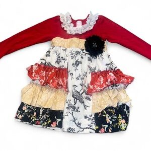 Giggle Moon Floral Ruffle Long Sleeve Dress 4T